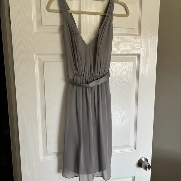 White by Vera Wang | Dresses | White By Vera Wang Silvergray Backless Bridesmaids  Dress Davids Bridal | Poshmark